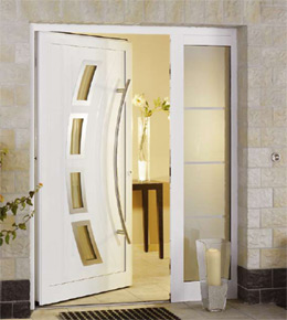 Porte d'entrée en aluminium moderne et design Porte d'entrée en aluminium moderne et design