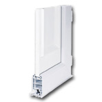 Vue en coupe d'une porte d'entrée en PVC Vue en coupe d'une porte d'entrée en PVC