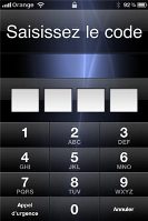 Protection des mobiles : écran d'Iphone qui demande le code PIN Protection des mobiles : écran d'Iphone qui demande le code PIN